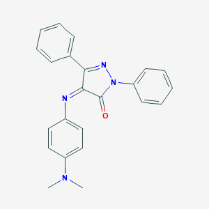 molecular formula C23H20N4O B083886 2-Pyrazolin-5-one, 4-[[p-(dimethylamino)phenyl]imino]-1,3-diphenyl- CAS No. 13617-68-0