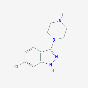 molecular formula C11H13ClN4 B8388641 6-chloro-3-(1-piperazinyl)-1H-indazole 