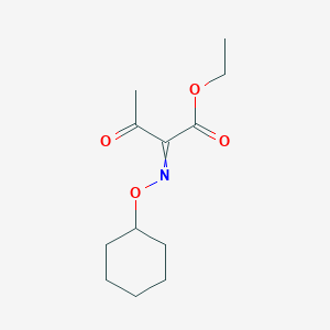 molecular formula C12H19NO4 B8388757 Ethyl 2-[(cyclohexyloxy)imino]-3-oxobutanoate CAS No. 68401-41-2