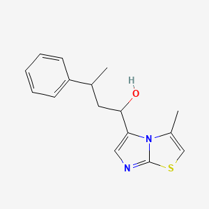 molecular formula C16H18N2OS B8388880 3-Methyl-alpha-(2-phenylpropyl)imidazo[2,1-b]thiazole-5-methanol 