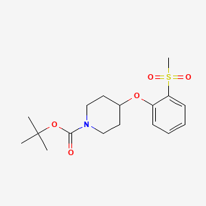 molecular formula C17H25NO5S B8388947 Tert-butyl 4-(2-(methylsulfonyl)phenoxy)piperidine-1-carboxylate 