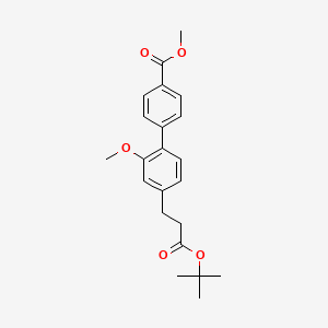 molecular formula C22H26O5 B8388951 Methyl 4'-(3tert-butoxy-3-oxopropyl)-2'-methoxy-1,1'-biphenyl-4-carboxylate 