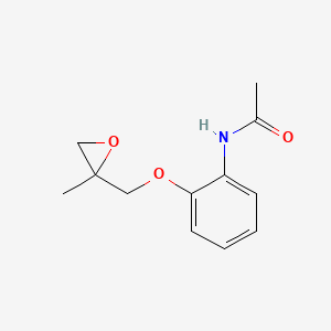 molecular formula C12H15NO3 B8389020 N-{2-[(2-methyl-2-oxiranyl)methoxy]phenyl}acetamide 