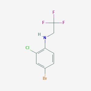 molecular formula C8H6BrClF3N B8389094 4-bromo-2-chloro-N-(2,2,2-trifluoroethyl)aniline 