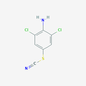 molecular formula C7H4Cl2N2S B083892 Aniline, 2,6-dichloro-4-thiocyanato- CAS No. 14030-85-4