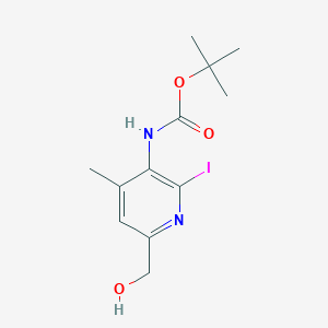 3-(Tert-butoxycarbonylamino)-6-hydroxymethyl-2-iodo-4-methylpyridine