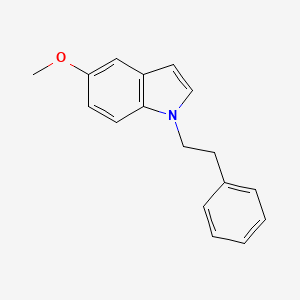molecular formula C17H17NO B8389276 5-Methoxy-1-phenethylindole 