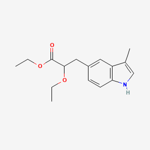 molecular formula C16H21NO3 B8389382 Rac-2-ethoxy-3-(3-methyl-1h-indol-5-yl)-propionic acid ethyl ester 