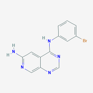 molecular formula C13H10BrN5 B8389453 N4-(3-Bromophenyl)pyrido[3,4-d]pyrimidine-4,6-diamine CAS No. 175357-96-7