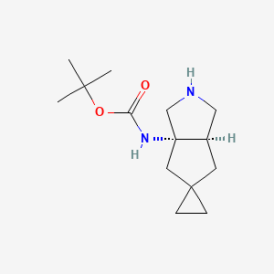 molecular formula C14H24N2O2 B8389587 tert-Butyl((3aS,6aR)-hexahydro-1H-spiro[cyclopenta[c]pyrrole-5,1'-cyclopropan]-3a-yl)carbamate 