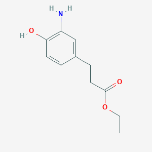 molecular formula C11H15NO3 B8389624 Ethyl 3-(3-amino-4-hydroxyphenyl)propanoate 