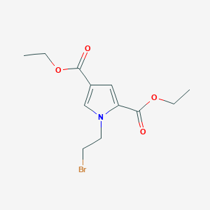 molecular formula C12H16BrNO4 B8389635 diethyl 1-(2-bromoethyl)-1H-pyrrole-2,4-dicarboxylate 