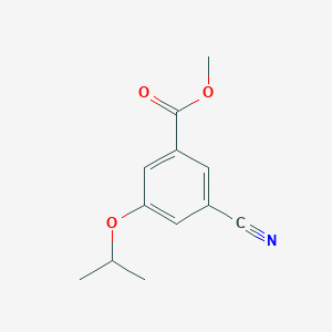 molecular formula C12H13NO3 B8389654 Methyl 3-cyano-5-isopropoxybenzoate 