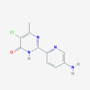 2-(5-Aminopyridin-2-yl)-5-chloro-6-methylpyrimidin-4-ol