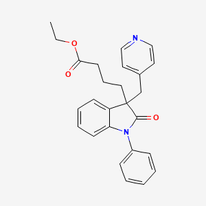 2,3-Dihydro-1-phenyl-3-(4-pyridylmethyl)-2-oxo-1H-indole-3-butanoic acid ethyl ester