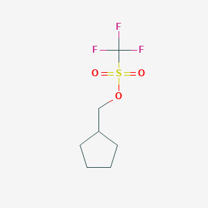 molecular formula C7H11F3O3S B8389735 Trifluoromethanesulfonic acid cyclopentylmethyl ester 