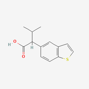 molecular formula C13H14O2S B8389737 alpha-Isopropylbenzo(b)thiophene-5-acetic acid 