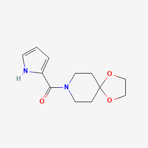 molecular formula C12H16N2O3 B8389754 1-(1-H-Pyrrol-2-ylcarbonyl)-4-piperidone ethylene ketal 