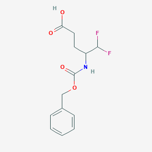molecular formula C13H15F2NO4 B8389773 4-Benzyloxycarbonylamino-4-difluoromethylbutyric acid CAS No. 70961-09-0