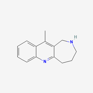molecular formula C14H16N2 B8389808 2,3,4,5-tetrahydro-11-methyl-1H-azepino[4,3-b]quinoline 