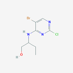 2-[(5-Bromo-2-chloropyrimidin-4-yl)amino]butan-1-ol