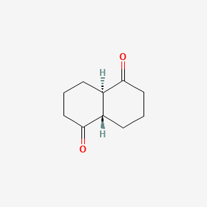 molecular formula C10H14O2 B8389911 trans-Decalin-1,5-dione 