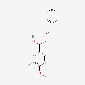 2-Methyl-4-(1-hydroxy-4-phenyl-1-butyl) anisole