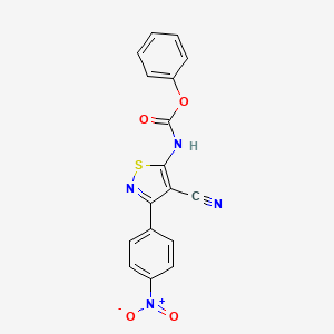 Phenyl (4-cyano-3-(4-nitrophenyl)isothiazol-5-yl)carbamate