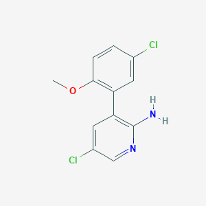 5-Chloro-3-(5-chloro-2-methoxyphenyl)pyridin-2-amine