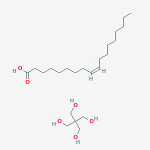 molecular formula C23H44O5 B083901 9-十八碳烯酸（Z）-，与 2,2-双（羟甲基）-1,3-丙二醇酯化 CAS No. 12772-47-3