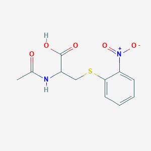 molecular formula C11H12N2O5S B8390105 2-Acetamido-3-(2-nitrophenyl)sulfanylpropanoic acid 
