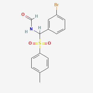 molecular formula C15H14BrNO3S B8390225 N-((3-bromophenyl)(tosyl)methyl)formamide 