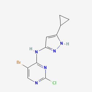 5-bromo-2-chloro-N-(3-cyclopropyl-1H-pyrazol-5-yl)pyrimidin-4-amine