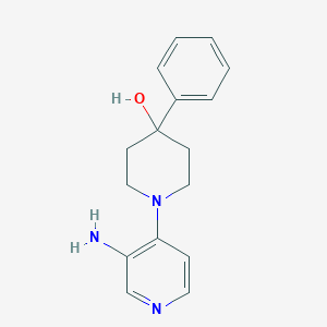 molecular formula C16H19N3O B083903 4-Piperidinol, 1-(3-amino-4-pyridyl)-4-phenyl- CAS No. 14549-58-7