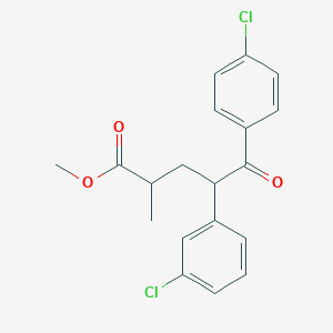 Methyl 4-(3-chlorophenyl)-5-(4-chlorophenyl)-2-methyl-5-oxopentanoate