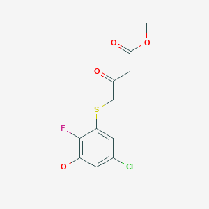 Methyl 4-((5-chloro-2-fluoro-3-methoxyphenyl)sulfanyl)-3-oxobutanoate