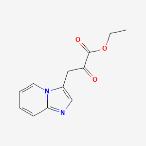 molecular formula C12H12N2O3 B8390341 Ethyl 2-oxo-3-(imidazo[1,2-a]pyridin-3-yl)propanoate 