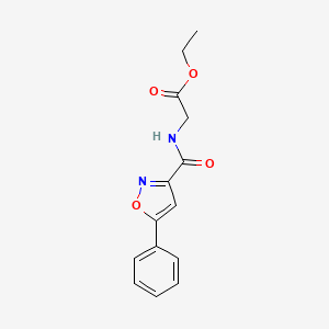 molecular formula C14H14N2O4 B8390348 [(5-Phenyl-isoxazole-3-carbonyl)-amino]-acetic acid ethyl ester 