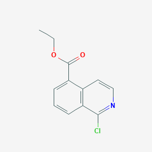 molecular formula C12H10ClNO2 B8390356 5-Carbethoxy-1-chloroisoquinoline 