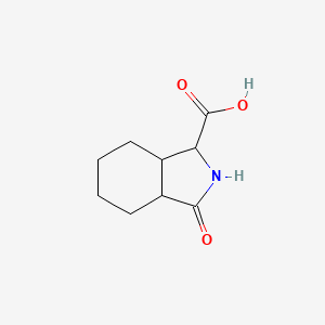molecular formula C9H13NO3 B8390487 octahydro-3-oxo-1H-isoindole-1-carboxylic acid 