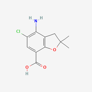 4-Amino-5-chloro-2,2-dimethyl-2,3-dihydro-7-benzofurancarboxylic acid