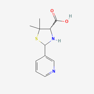 5,5-Dimethyl-2-(3-pyridyl)-thiazolidine-4(S)-carboxylic acid