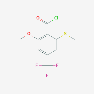 2-Methoxy-6-methylsulfanyl-4-trifluoromethyl-benzoyl chloride