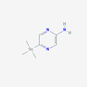 5-(Trimethylstannanyl)-2-pyrazinamine