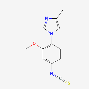 molecular formula C12H11N3OS B8390662 1-(4-Isothiocyanato-2-methoxy-phenyl)-4-methyl-1H-imidazole 