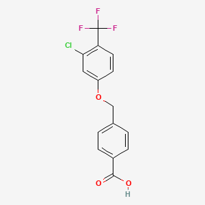4-[[3-Chloro-4-(trifluoromethyl)phenoxy]methyl]benzoic acid