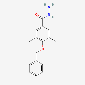 molecular formula C16H18N2O2 B8390698 4-Benzyloxy-3,5-dimethylbenzohydrazide 