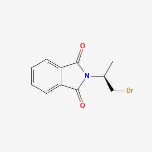 molecular formula C11H10BrNO2 B8390735 (S)-2-(1-bromopropan-2-yl)isoindoline-1,3-dione CAS No. 290308-65-5