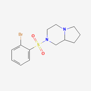 molecular formula C13H17BrN2O2S B8390762 Racemic 2-((2-bromophenyl)sulfonyl)octahydropyrrolo[1,2-a]pyrazine 
