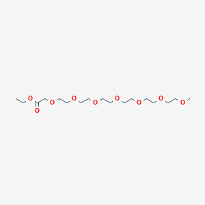 molecular formula C17H34O9 B8390781 Ethyl 2,5,8,11,14,17,20-heptaoxadocosan-22-oate 